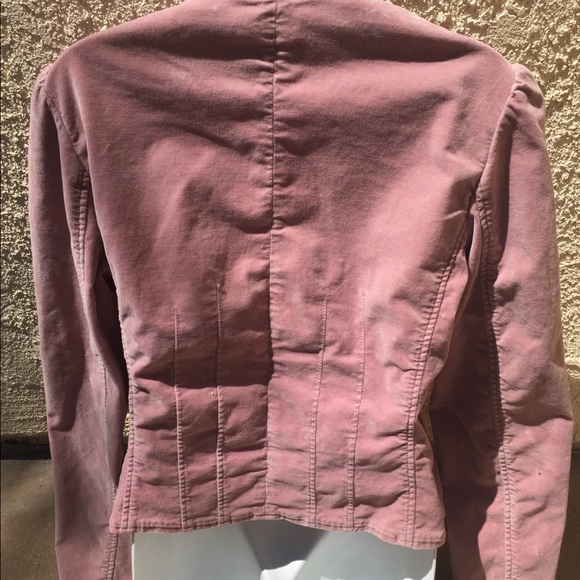 Express Dusty Rose Victorian Ruffle Jacket - Picture 3 of 4